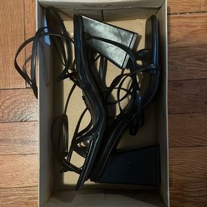 BAR III Alana Tie-up Geo-heel Sandals, Created For Macy's womens size 10.5